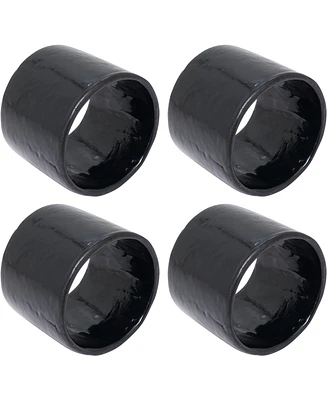 Saro Lifestyle Radiant Capiz Napkin Rings, Set of 4