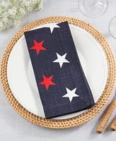 Saro Lifestyle Patriotic Americana Stars Cotton Napkins, 20" x 20"
