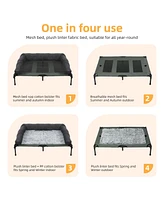 Bingopaw Raised Cooling Dog Bed-Outdoor With Removable Bolster