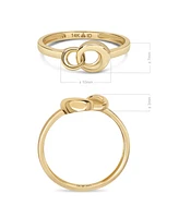 Devata Love Knot Ring in 14K Gold, Size 7, approx. 1.9 grams.