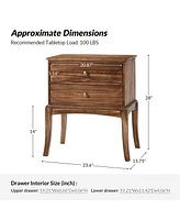 Soph 28"Tall 2-Drawer Nightstand