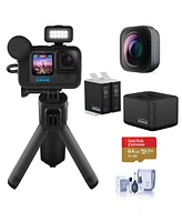 GoPro GoPro HERO12 Black Creator Bundle: Maximize Your Action Cam with the Go Pro Max Lens Mod 2.0, 2x Enduro Batteries, Dual Battery Charger, 64GB St