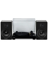Fluance RT80 Classic High Fidelity Vinyl Turntable with Ai61 Powered 6.5" Stereo Bookshelf Speakers, Diamond Stylus, Belt Drive, Built-in Preamp, 90W