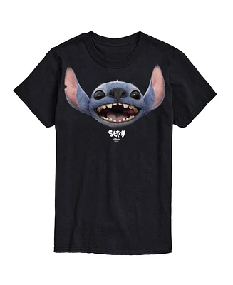 Airwaves Men's Lilo and Stitch Live Action Face Short Sleeve T-Shirt