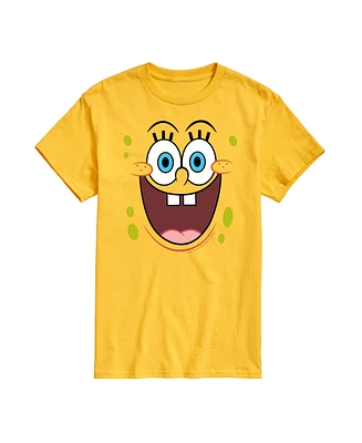 Airwaves Men's SpongeBob SquarePants Face Short Sleeve T-Shirt
