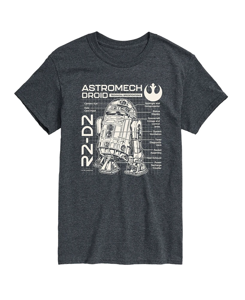 Airwaves Men's Star Wars Astromech Droid Short Sleeve T-Shirt
