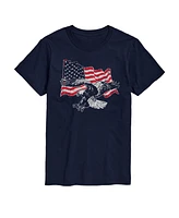 Airwaves Men's American Eagle Flag Short Sleeve T-Shirt