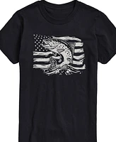 Airwaves Men's American Flag Bass Short Sleeve T-Shirt