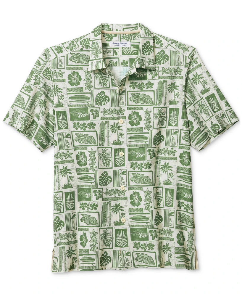 Tommy Bahama Men's Coast Island Stamp Short Sleeve Shirt