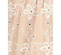 Row A Juniors' Eyelet-Embroidered Tiered Tie-Back Dress