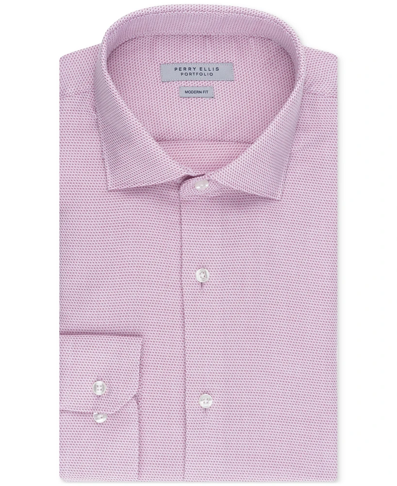 Perry Ellis Portfolio Men's King Micro-Pattern Dress Shirt