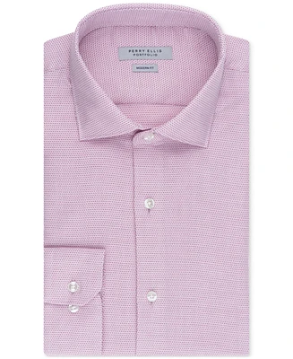 Perry Ellis Portfolio Men's King Micro-Pattern Dress Shirt