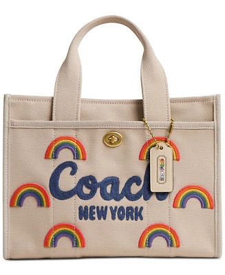 Coach Cargo Tote Bag 26 With Rainbow