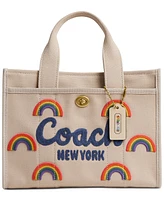 Coach Cargo Tote Bag 26 With Rainbow