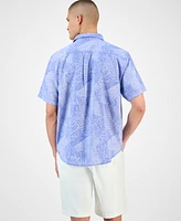 Tommy Bahama Men's Sand Desert Leaf-Print Linen Shirt