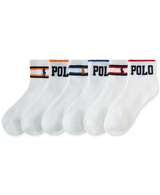 Polo Ralph Lauren Women's Polo Varsity Stripe Quarter Socks 724997PK2