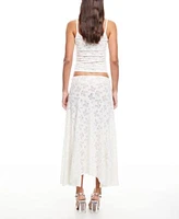Lioness Womens Tidal Camisole Top Asymmetric Midi Skirt