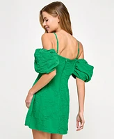 City Studios Juniors' Jacquard Fit & Flare Dress
