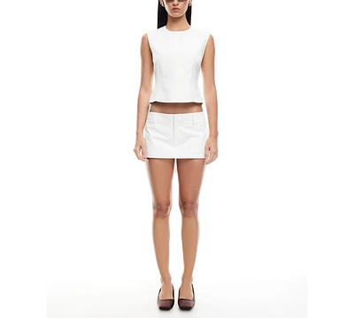 Lioness Women's Countryside Linen-Blend Crop Top