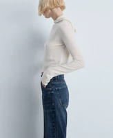 Mango Women's Miami Medium-Rise Straight-Fit Jeans