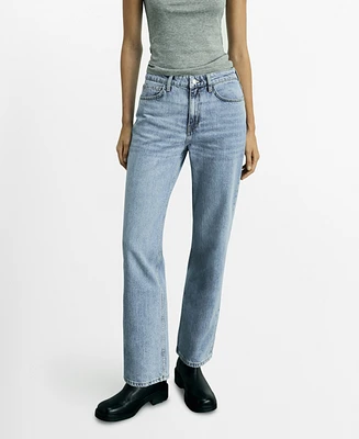 Mango Women's Matilda Medium-Rise Straight-Fit Jeans