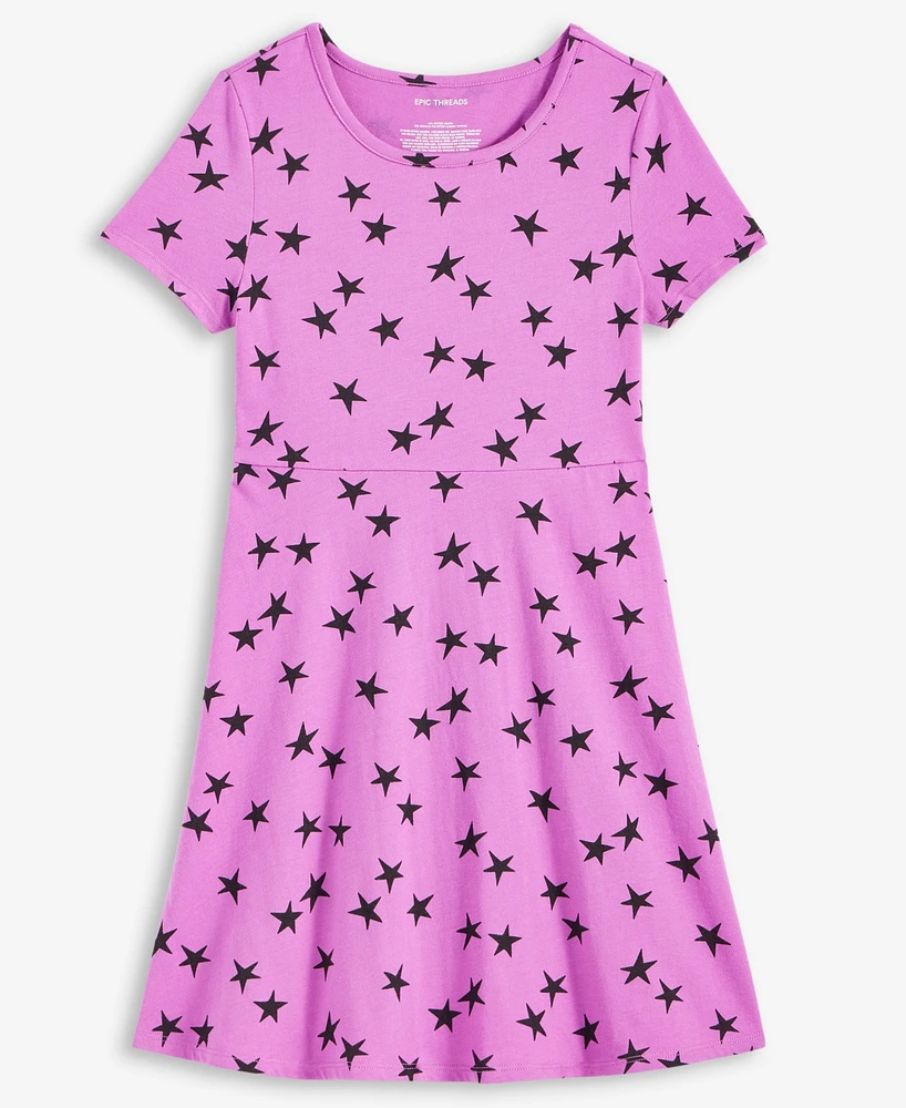 Epic Threads Little & Big Girls Star-Print Skater Dress, Exclusively at Macy's