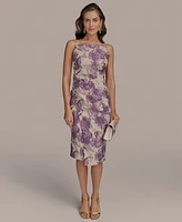 Donna Karan New York Women's Metallic Jacquard Dress