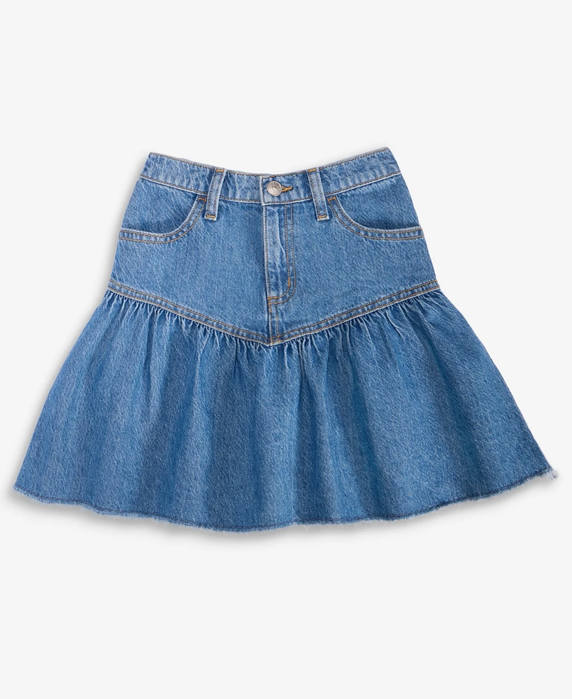 Epic Threads Little & Big Girls Indigo Cotton Denim Ruffle Skirt, Exclusively at Macy's