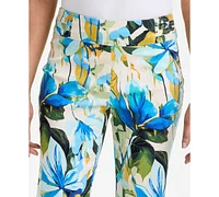 Jm Collection Women's Printed Pull On Rivet Capri Pants, Exclusively at Macy's