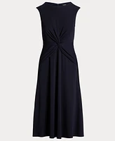 Lauren Ralph Lauren Women's Twist-Front Cap-Sleeve Stretch Jersey Dress