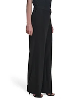 Halston Women's Horsebit Buckle Straight-Leg Pants