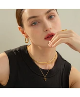 Sterling Silver 18k Gold Plated Caroline Single Chain Necklace