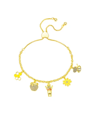 Disney Crystal Winnie the Pooh Honey Bolo Bracelet