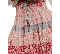 Free People Women's Many Layers Printed Skirt