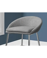 Stylish Set of Two Metal Bar Chairs with Low Back Support