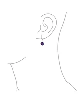 Bling Jewelry Set of 3 Multi Natural Stones Drop Ball Earrings Lever Back Sterling Silver 8MM