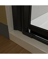 Zachvo Pivot Frameless Shower Door with Clear Glass for Bathroom