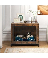 Double Lockable Doors Dog Crate Furniture with Removable Pull-out Tray – Elegant and Practical Pet Crate