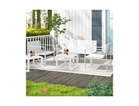 Patio Chairs Set of 2 with Curved Backrests and Seats