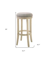 Solid Wood Swivel Backless Bar Height Bar Chair