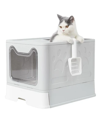 Bingopaw Portable Foldable Cat Litter Box Pet Litter Boxes Toilet