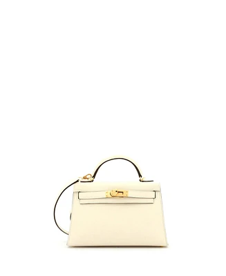 Pre-Owned Hermes Kelly 20 Handbag Light Epsom with Gold Hardware