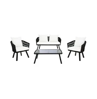 Belmi 4PC Rope Living Set