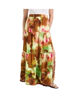 June + Vie Plus High-Slit Maxi Skirt