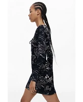 Desigual Women's Short dress with square neckline