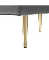 Upholstered Velvet Bench – Modern Accent Seating with Plush Cushion for Bedroom or Entryway