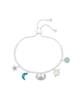 Disney Crystal and Mother of Pearl Stitch Outer Space Bolo Bracelet