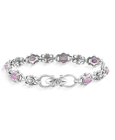 Sterling Silver Phosphosiderite Concha Link Bracelet