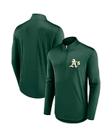 Fanatics Men's Green Athletics Tough Minded Lightweight Quarter-Zip Pullover Sweatshirt