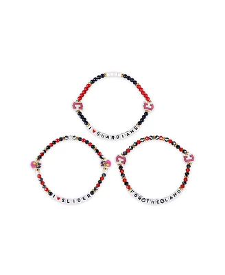 Foco Cleveland Guardians 3-Pack Friendship Bracelet
